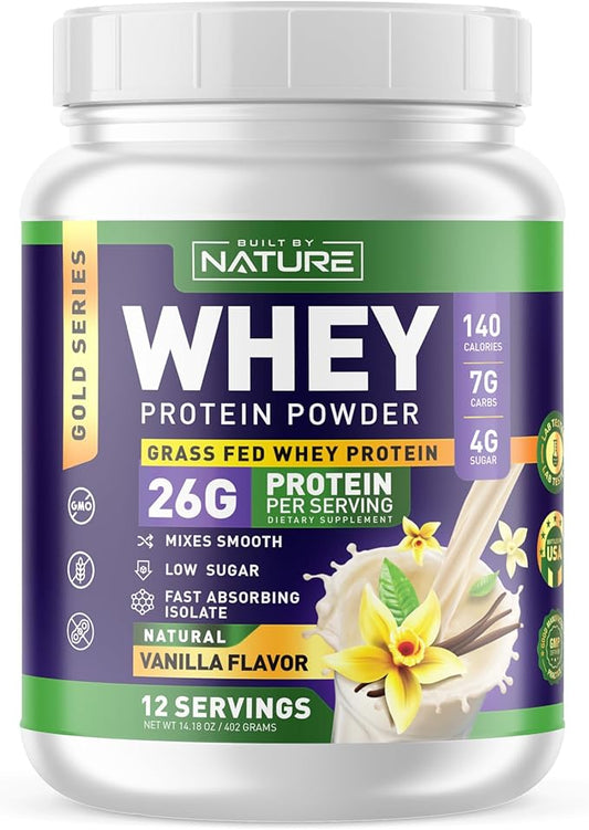 Whey Protein Powder 100% Pure 26g Protein, 12 Servings