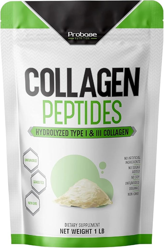 Collagen Peptides Powder (Type I, III) 16 Oz