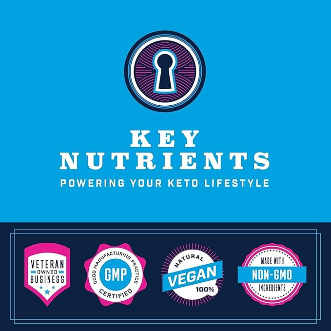 KEY NUTRIENTS Multivitamin Electrolytes Powder No Sugar - Sweet Blue Raspberry Electrolyte Powder - Endurance & Energy Supplement - Hydration Powder - No Calories - 90 Servings - Made in USA