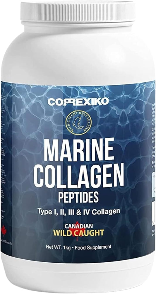 CORREXIKO Marine Collagen Powder Supplement Unflavored 10,000mg Double 1kg, 100 100 Servings