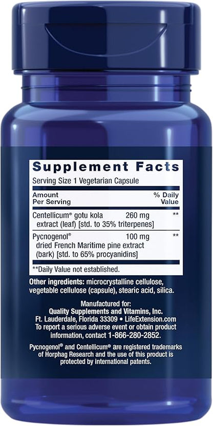 Life Extension Arterial Protect - Blood Pressure Supplement for Heart Health - with gotu kola and Pycnogenol dried French maritime pine bark extracts - Gluten-Free, Non-GMO, Vegetarian - 30 capsules