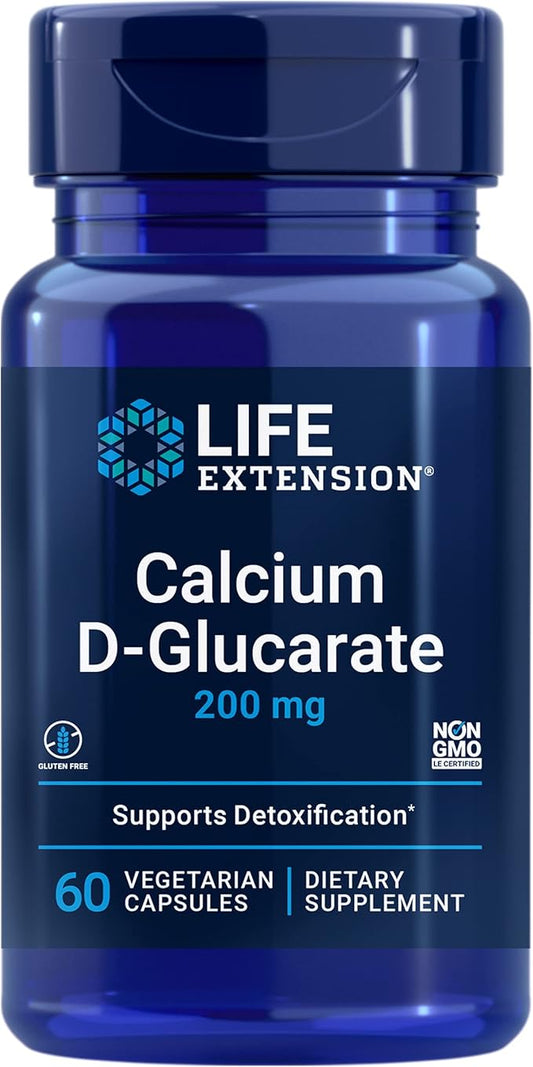 Life Extension Calcium D-Glucarate, 200 mg 60 Capsules