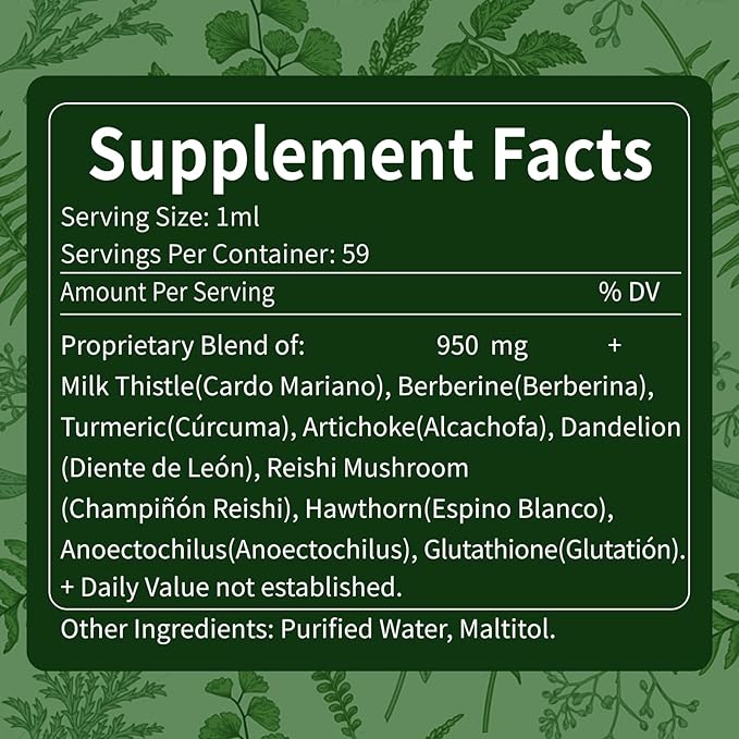 All Natural Supplement –Milk Thistle Artichoke 2oz