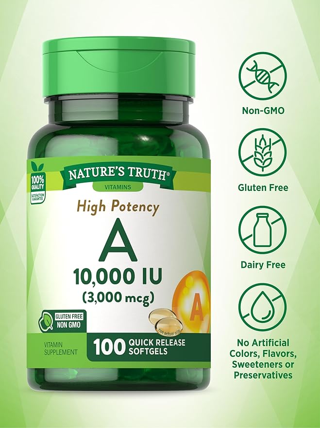 Vitamin A 10000 IU Softgels 100 Count