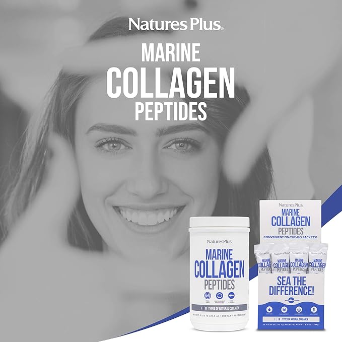 Natures Plus Marine Collagen Peptides, Unflavored 0.54 lb 20 Servings