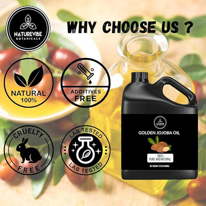 Naturevibe Botanicals Jojoba Oil 32 Ounces 100% Pure