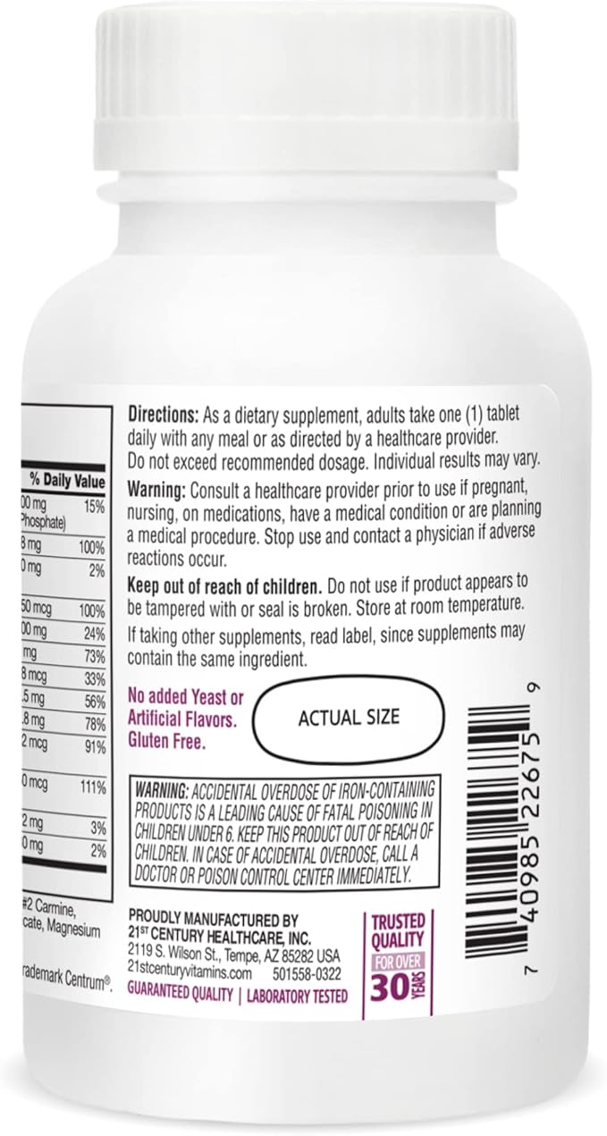 21st Century Sentry Women Multivitamin Tablets, 120 Count