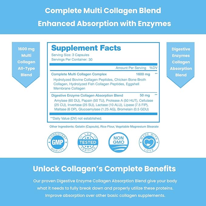 Multi Collagen Pills 180 Capsules (2 Pack)
