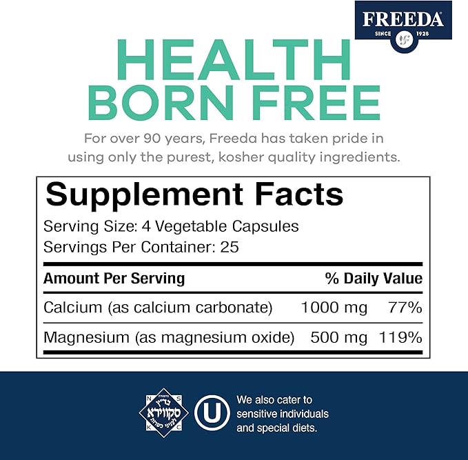 Freeda Super Cal/Mag Calcium Magnesium (100 Capsules)