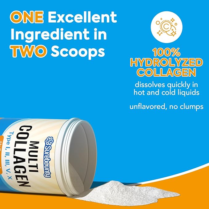 Multi Collagen Powder, Type I II 8oz