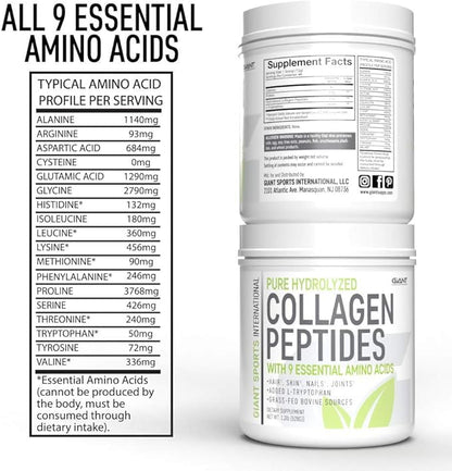 Giant Sports Collagen Peptide Powder 1 Type 3-1 LB