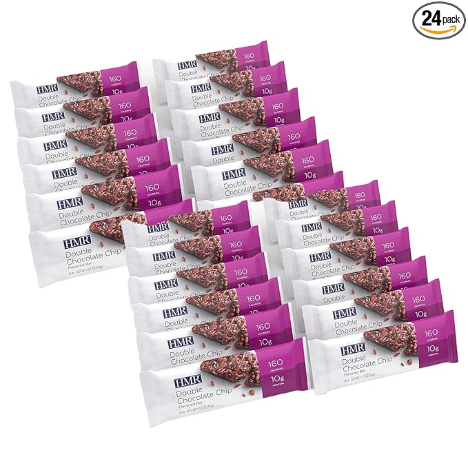 HMR Bar, Double Chocolate Chip Protein Bar 10g of 24 Count
