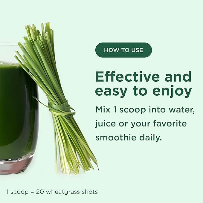 Yuve USDA Organic Wheatgrass Powder - Grown in USA - Raw, Non-GMO, Lab Tested - 100% Whole Leaf - Superfood Rich in Vitamins, Antioxidants & Minerals - Gluten-Free - 2 Months Supply - 5.29oz