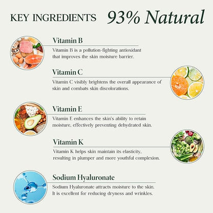 CLARA'S NEW YORK Multi Vitamin Facial Serum 30ml Antioxidants with Vitamin B C E K Concentration (for Hydration, Redness Calming, Sebum control) - Made in USA