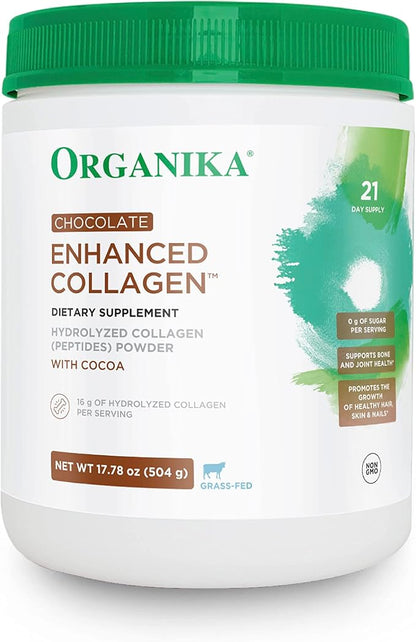 Organika Chocolate Enhanced Collagen 17.78 oz