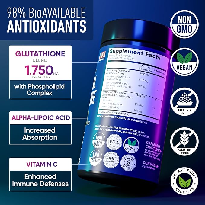 Liposomal Glutathione Supplement 1750MG 120 Caps