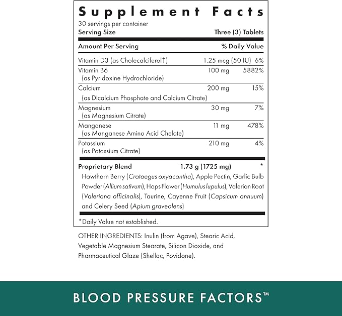 Michael's Health Naturopathic Programs Blood Pressure Factors 90 Vegetarian 30 Servings