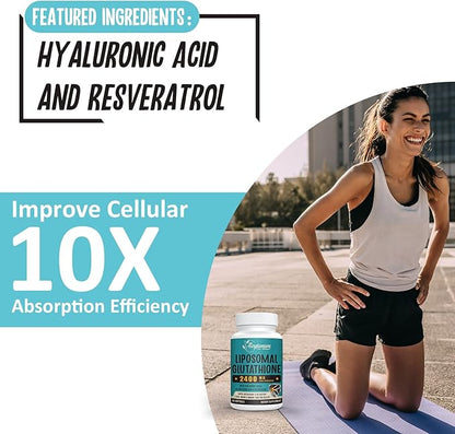 2400 MG Liposomal Glutathione Softgels, Max 360 Softgels