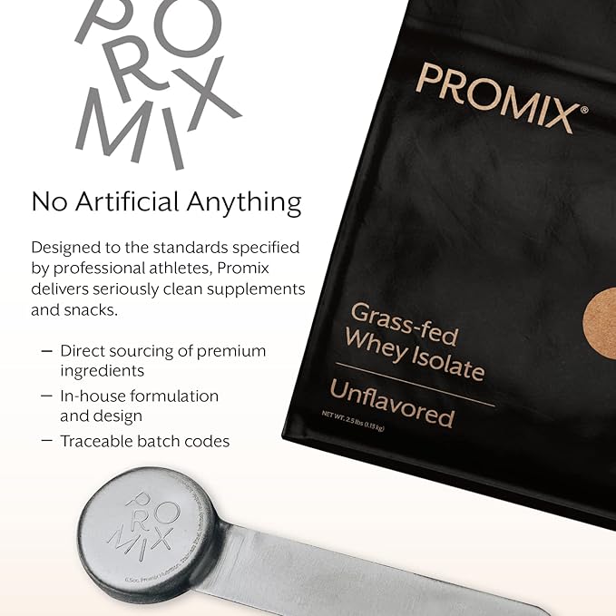 Promix Whey Protein Isolate Powder, 30g 6.6g BCAAs, 2.5lb