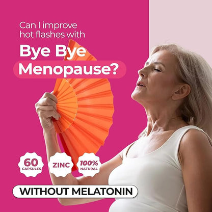 ZENZSUAL Bye Bye Menopause Without Melatonin 100% Vegan, (60 Capsules)