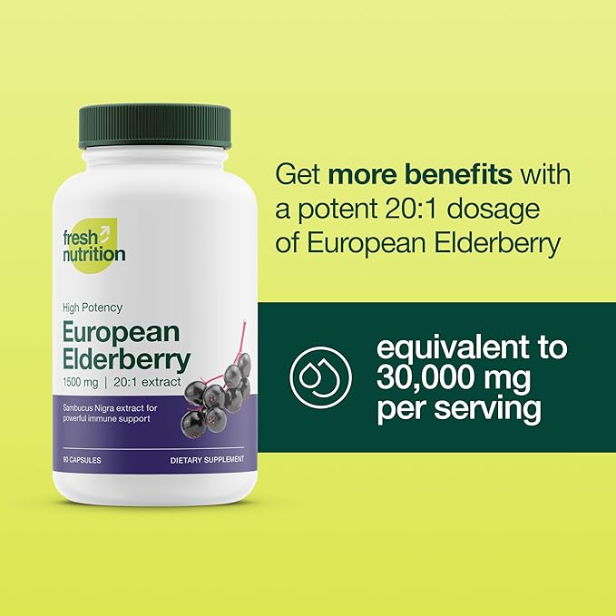 Elderberry Immune Support – Strongest DNA 1800mg Sambucus