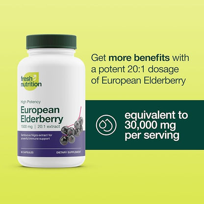 Elderberry Immune Support – Strongest DNA 1800mg Sambucus