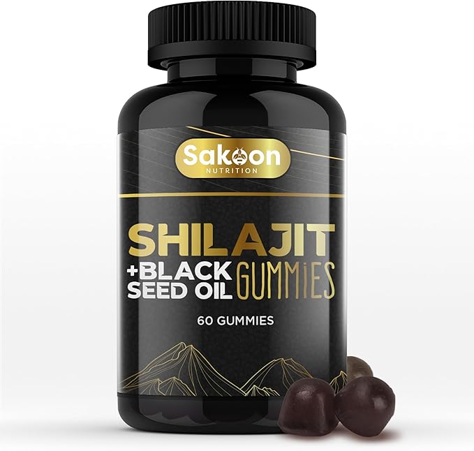 Pure Shilajit Supplement Gummies with Black