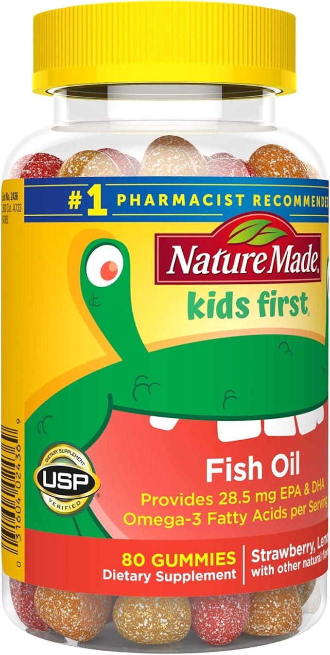Nature Made Kids First Fish Oil 80 Count 28.5 mg Omega-3s† (Packaging