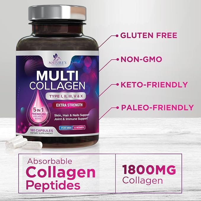 Collagen Peptides for Women & Men, 180 Capsules