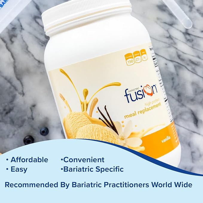 Bariatric Fusion Vanilla High Protein Meal 27g Whey 21 Servings