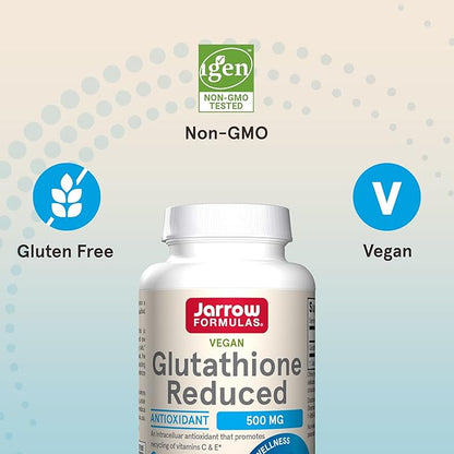 Jarrow Formulas Glutathione Reduced 500mg- 60 12