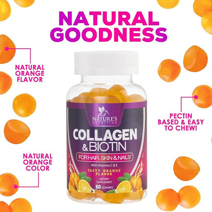 Collagen Peptides - Hair Supplements 60 Count