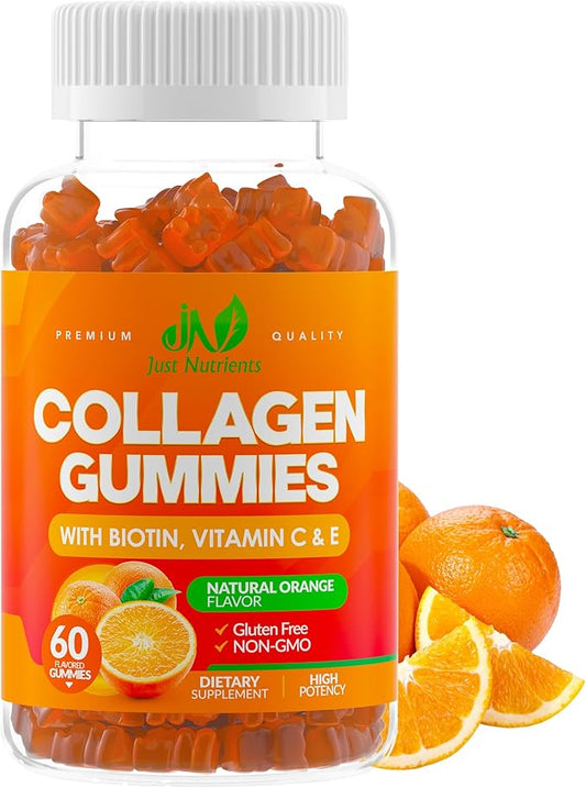 Collagen Peptides Gummies with Biotin, Vitamin 60 Gummies