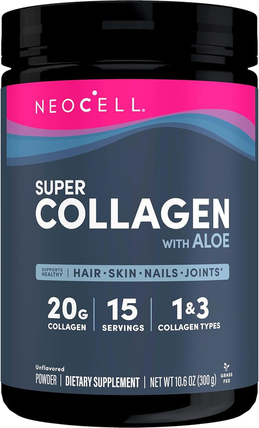 Neocell Super Collagen with Aloe; Collagen 1 and 3; Supports 10 g 30 Servings; 10.6 Oz,*