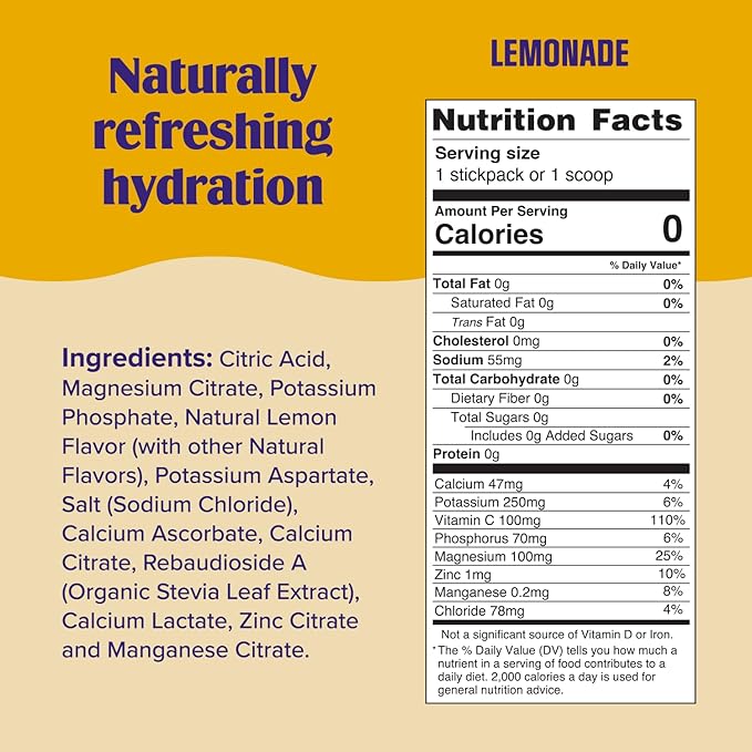Ultima Replenisher Daily Electrolyte Powder Drink Mix – Lemonade, 90 Servings – Hydration Powder with 6 Key Electrolytes and Trace Minerals – Keto Friendly, Vegan, Non-GMO and Sugar-Free