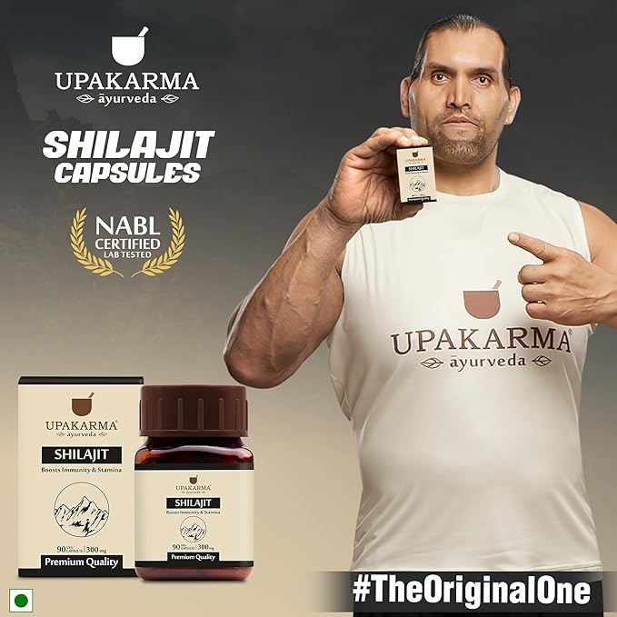 Upakarma Ayurveda 100% Pure Shilajit 90 Minerals-1000 MG 2 Capsule(Daily 45 Days 1