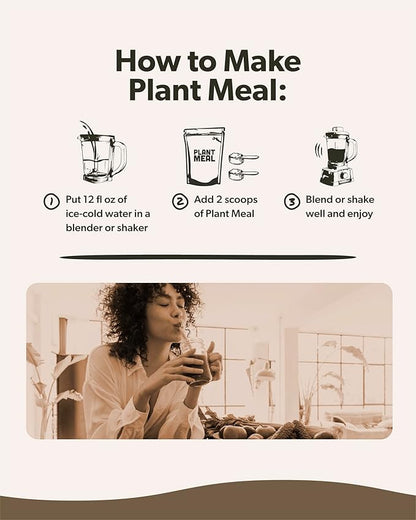 Plant Meal Replacement Shake 25g of 76+ Organic 15 Servings