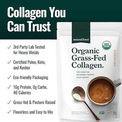 Natural Force Clean Collagen Peptides Powder 11.7 Ounce