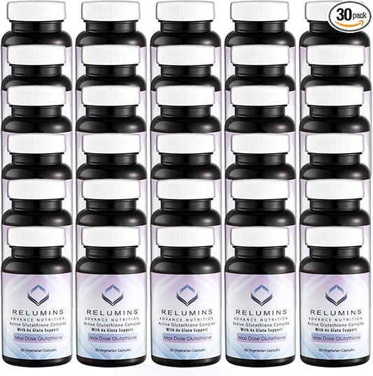 Relumins Advance White Active Glutathione Complex 6X Boosters- 60 Capsules 30 Bottles