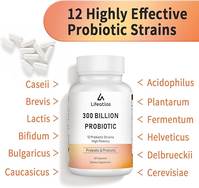 300 Billion CFU Probiotics 12 Probiotic 120 Capsules