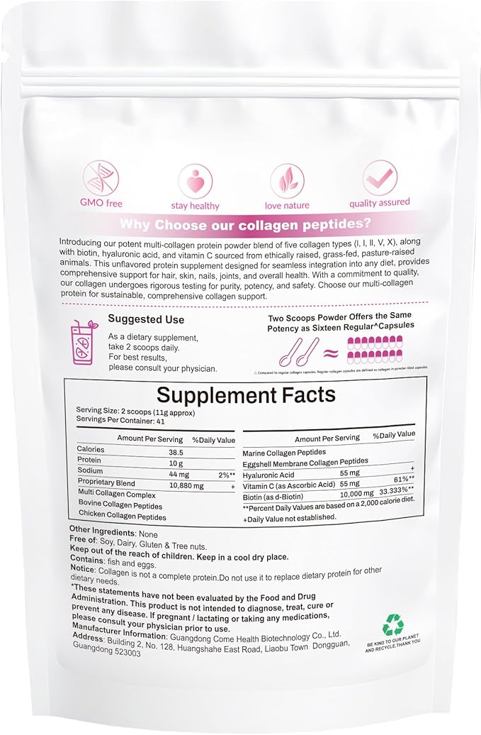 Boysea.Multi-Collagen Peptides Powder 2LB