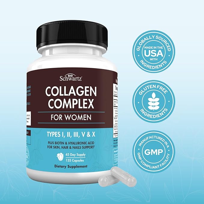 Multi Collagen Peptides Capsules for Women 135 Collagen