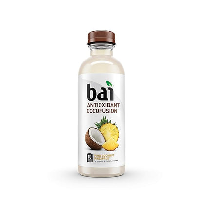 Bai Coconut Flavored Water Puna Coconut Pineapple, Antioxidant Infused, Coconut Pineapple Flavored Water Drink, 18 Fluid Ounce Bottles, 6 Count