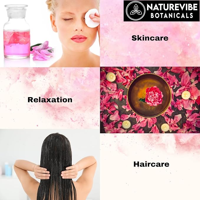 Naturevibe Botanicals Rose Water 32 Ounces 100% Pure