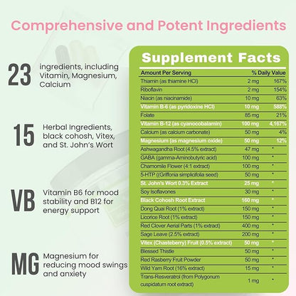 Mood Support & Hormone Balance &B6 Vitamins, 30 Serves