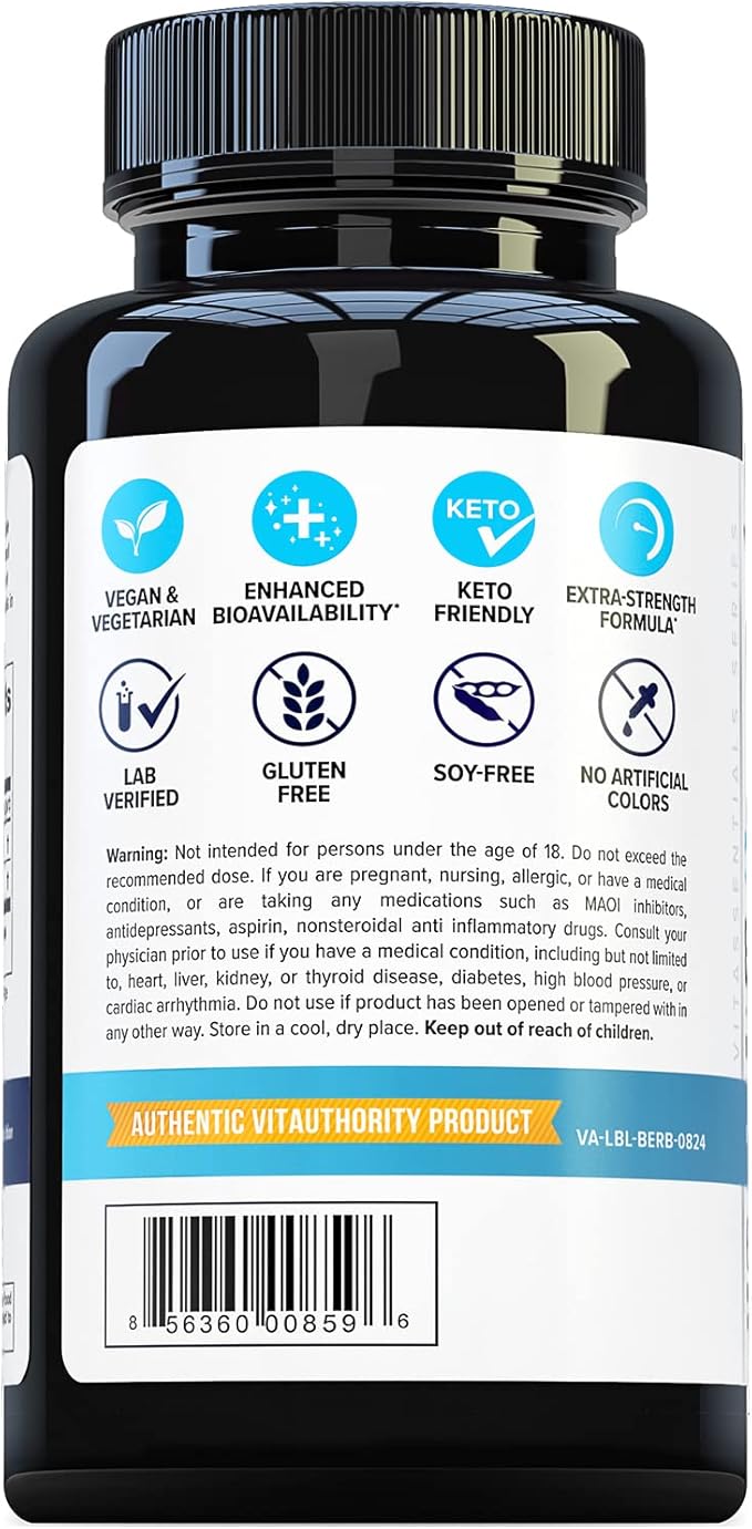 Berberine with Ceylon Cinnamon Supplements 30 Servings