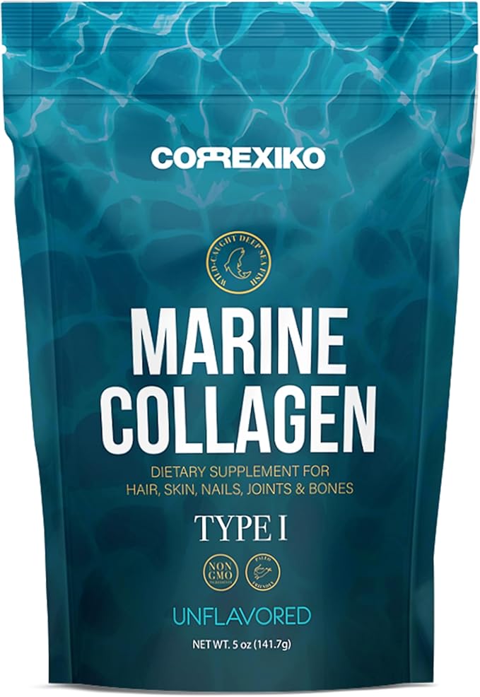 CORREXIKO Marine Collagen Powder Supplement Unflavored 10,000mg Double 5oz, 14 14 Servings