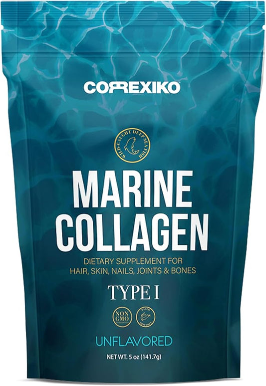 CORREXIKO Marine Collagen Powder Supplement Unflavored 10,000mg Double 5oz, 14 14 Servings
