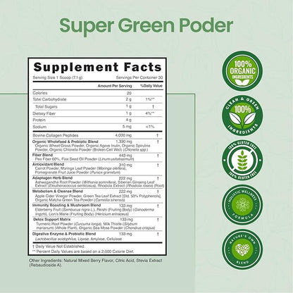 Nature’s Eagle Greens Powder with Collagen Peptides