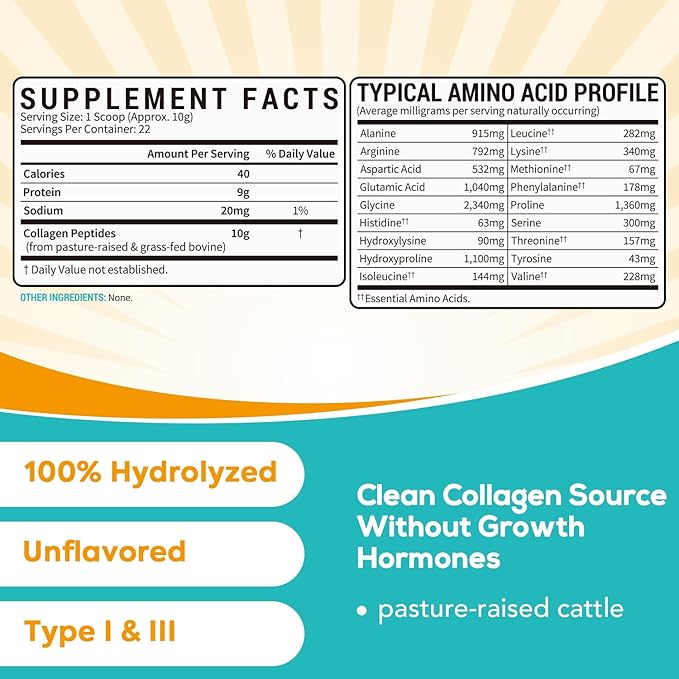 Collagen Peptides Powder, Type I & 8oz